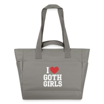 J’aime les filles gothiques - Sac matelassé déperlant - gris - Devant
