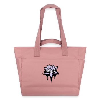 Lotus flower graffiti - Water-Repellent Padded Bag - canyon pink - Front