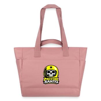 Logo du Crâne de Motor Santo - Sac matelassé déperlant - rose poudré - Devant