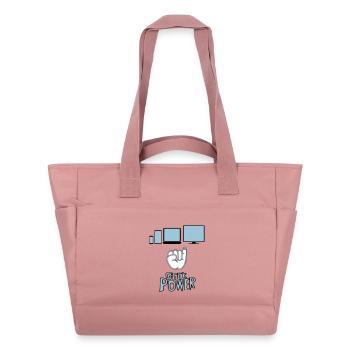 Geek - Sac matelassé déperlant - rose poudré - Devant