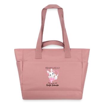 Announcing offspring I'm going to be a big sister in 2027 - Water-Repellent Padded Bag - canyon pink - Front