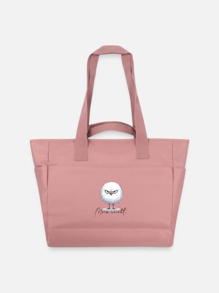 Moin reicht - grimmige runde Möwe - Wasserabweisende Padded Bag - Altrosa