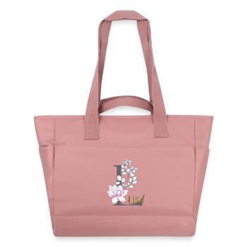 Initiale de la lettre : Lisa - Sac matelassé déperlant - rose poudré - Devant