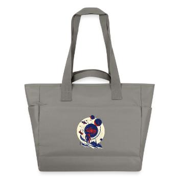 Astronaut at the cosmic portal - Water-Repellent Padded Bag - grey - Front
