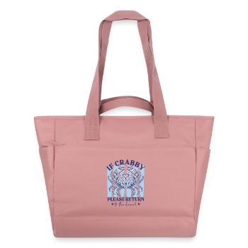 Drôle si Crabby revient à la plage l’été - Sac matelassé déperlant - rose poudré - Devant