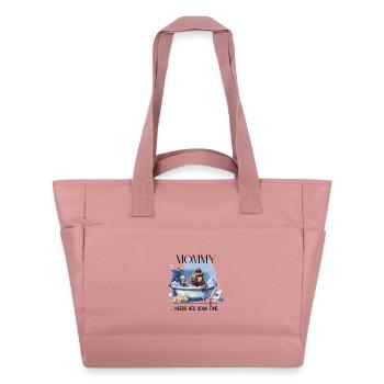 Mommy Needs Her Soak Time – Selfcare Mom Design - Water-Repellent Padded Bag - canyon pink - Front