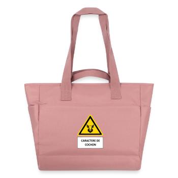 Pig character - Water-Repellent Padded Bag - canyon pink - Front