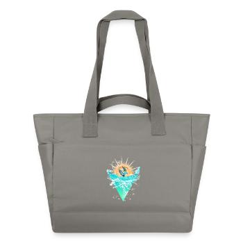Sonnenkreis Surfer an der Welle - Wasserabweisende Padded Bag - Grau - Vorne