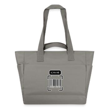 SCAN ME Barcode Lustiges Design - Wasserabweisende Padded Bag - Grau - Vorne