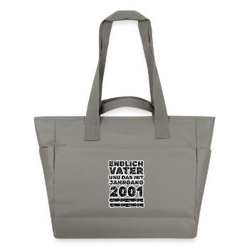Born in 2001 - Water-Repellent Padded Bag - grey - Front