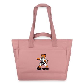 Karaté Tigre - Sac matelassé déperlant - rose poudré - Devant