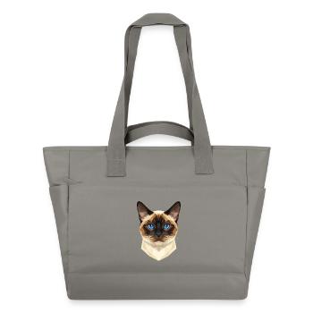 Siamkatze Siam Katze Siamese Cat Siamesen Katzen - Wasserabweisende Padded Bag - Grau - Vorne