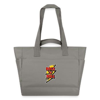 Rock 'N' Roll Lightning Bolt Emblem - Water-Repellent Padded Bag - grey - Front