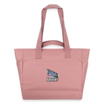 Abfahrt Skilift Landschaftsdesign - Wasserabweisende Padded Bag - Altrosa - Vorne