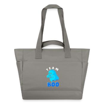 Gender Reveal Halloween Dad-to-be - Water-Repellent Padded Bag - grey - Front