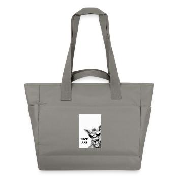 Nice Ass – Lustiges Esel Poster mit Humor - Wasserabweisende Padded Bag - Grau - Vorne