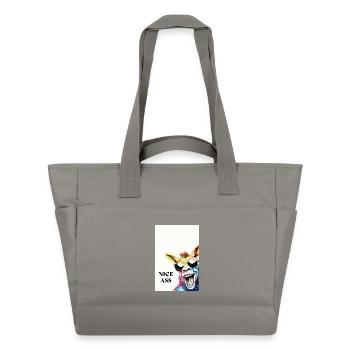 Nice Ass – Lustiges Esel Poster mit Humor - Wasserabweisende Padded Bag - Grau - Vorne