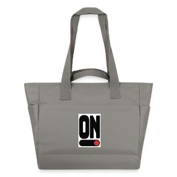 ON Statement Poster Minimal Design - Wasserabweisende Padded Bag - Grau - Vorne