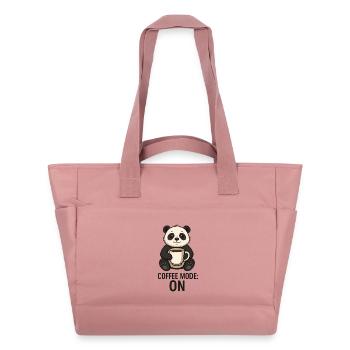 Mode Panda Café sur la conception d’animaux - Sac matelassé déperlant - rose poudré - Devant