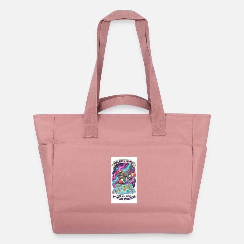 À un jet de pierre à travers l’univers - Sac matelassé déperlant - rose poudré