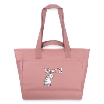 Genervte Katze I Katzenmotiv mit Spruch I - Wasserabweisende Padded Bag - Altrosa - Vorne