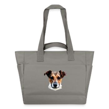 Jack Russell Terrier Chien Polygone - Sac matelassé déperlant - gris - Devant