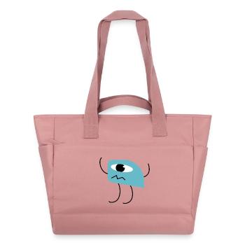 Süßes kleines Monster Zyklop Design - Wasserabweisende Padded Bag - Altrosa - Vorne