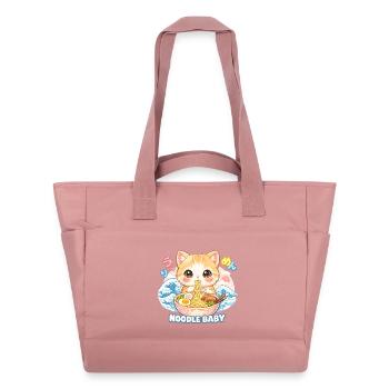 Ramen Cat Kanagawa - Water-Repellent Padded Bag - canyon pink - Front