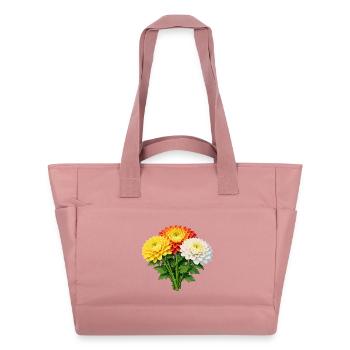 Bouquet du Trio Chrysanthème - Sac matelassé déperlant - rose poudré - Devant