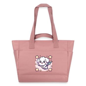 Caniche Héros Super-héros Chien Superchien Chiot - Sac matelassé déperlant - rose poudré - Devant