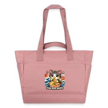 Kawaii Katze Ramen Nudeln Anime Katze - Wasserabweisende Padded Bag - Altrosa - Vorne
