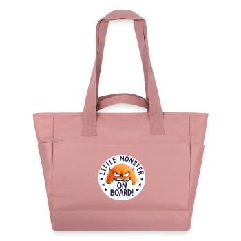 Petit monstre a board naissance grossesse - Sac matelassé déperlant - rose poudré - Devant