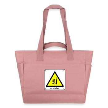 En chaleur - Sac matelassé déperlant - rose poudré - Devant
