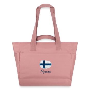Finland flag blob suomi - Water-Repellent Padded Bag - canyon pink - Front
