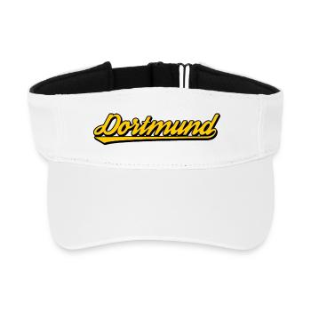 Dortmund Lettering Yellow Black - Recycled Sun Visor Cap - white - Front