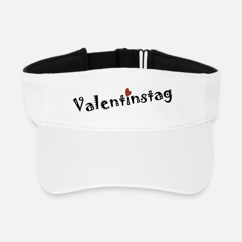 Valentinstag - Recyceltes Visor Cap - Weiß