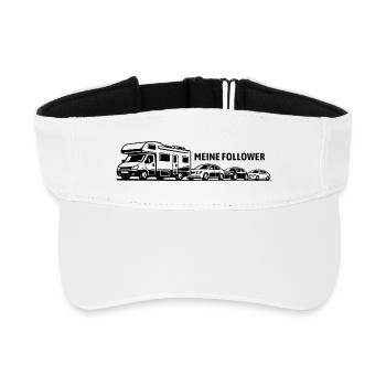 Moi et mes abonnés - Camping-car - Embouteillage - Visière de sport recyclée - blanc - Devant