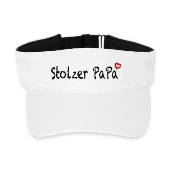 Stolzer Papa Geschenk - Recyceltes Visor Cap - Weiß - Vorne