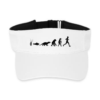 Coureur de jogging à motif d’évolution du coureur de marathon - Visière de sport recyclée - blanc - Devant