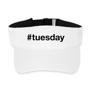 DIENSTAG Hashtag tuesday - Recyceltes Visor Cap - Weiß - Vorne