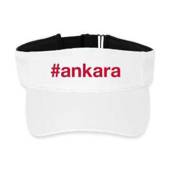 ANKARA Turquie Türkei Hashtag - Visière de sport recyclée - blanc - Devant