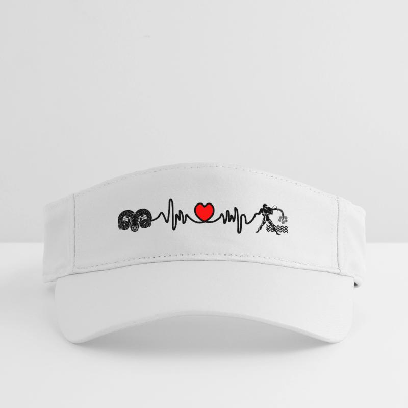Herzfrequenz Cardio Widder Wassermann Recyceltes Visor Cap