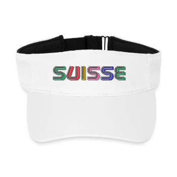 SWITZERLAND. HUMOR. COUNTRY - Recycled Sun Visor Cap - white - Front