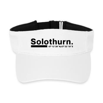 Coordonnées de Soleure : Canton Suisse - Visière de sport recyclée - blanc - Devant