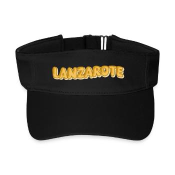 Lanzarote comme jour férié - Visière de sport recyclée - noir - Devant