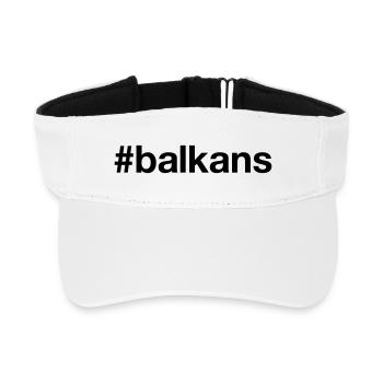 BALKANS Hashtag Balkan - Recyceltes Visor Cap - Weiß - Vorne