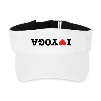 I love yoga - Recyceltes Visor Cap - Weiß - Vorne