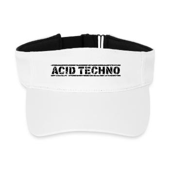 Acid Techno - Recyceltes Visor Cap - Weiß - Vorne