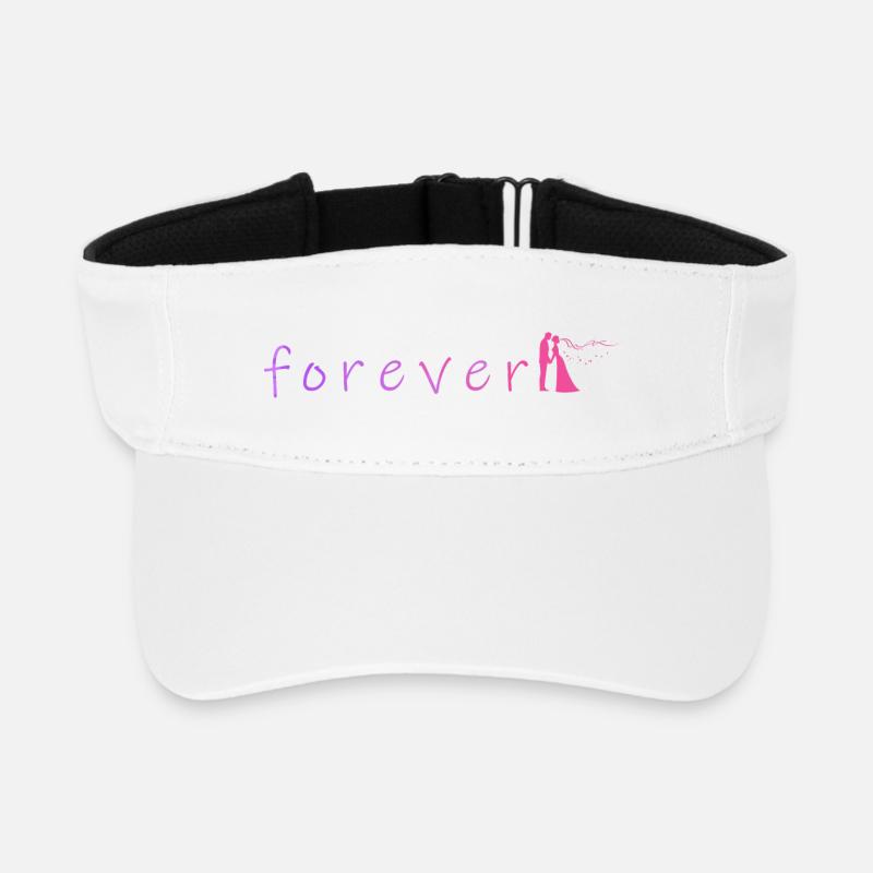 Forever Love Dancing Silhouette - Recycled Sun Visor Cap - white