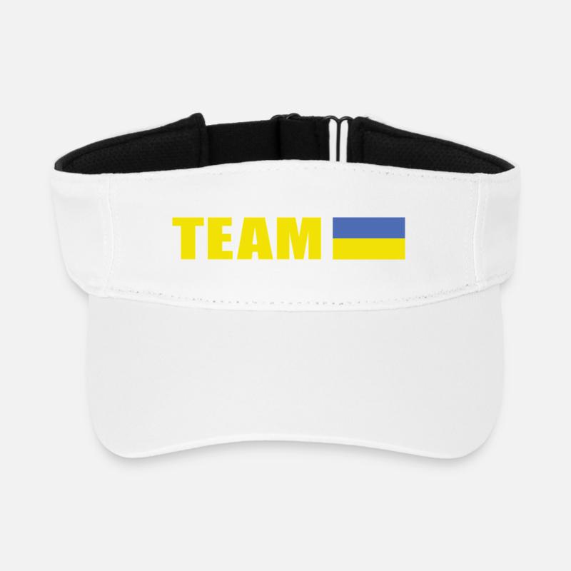Soutenez l’équipe Ukraine - Visière de sport recyclée - blanc